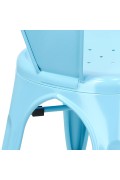 Krzesło Paris Arms niebieskie inspirowane Tolix - d2design